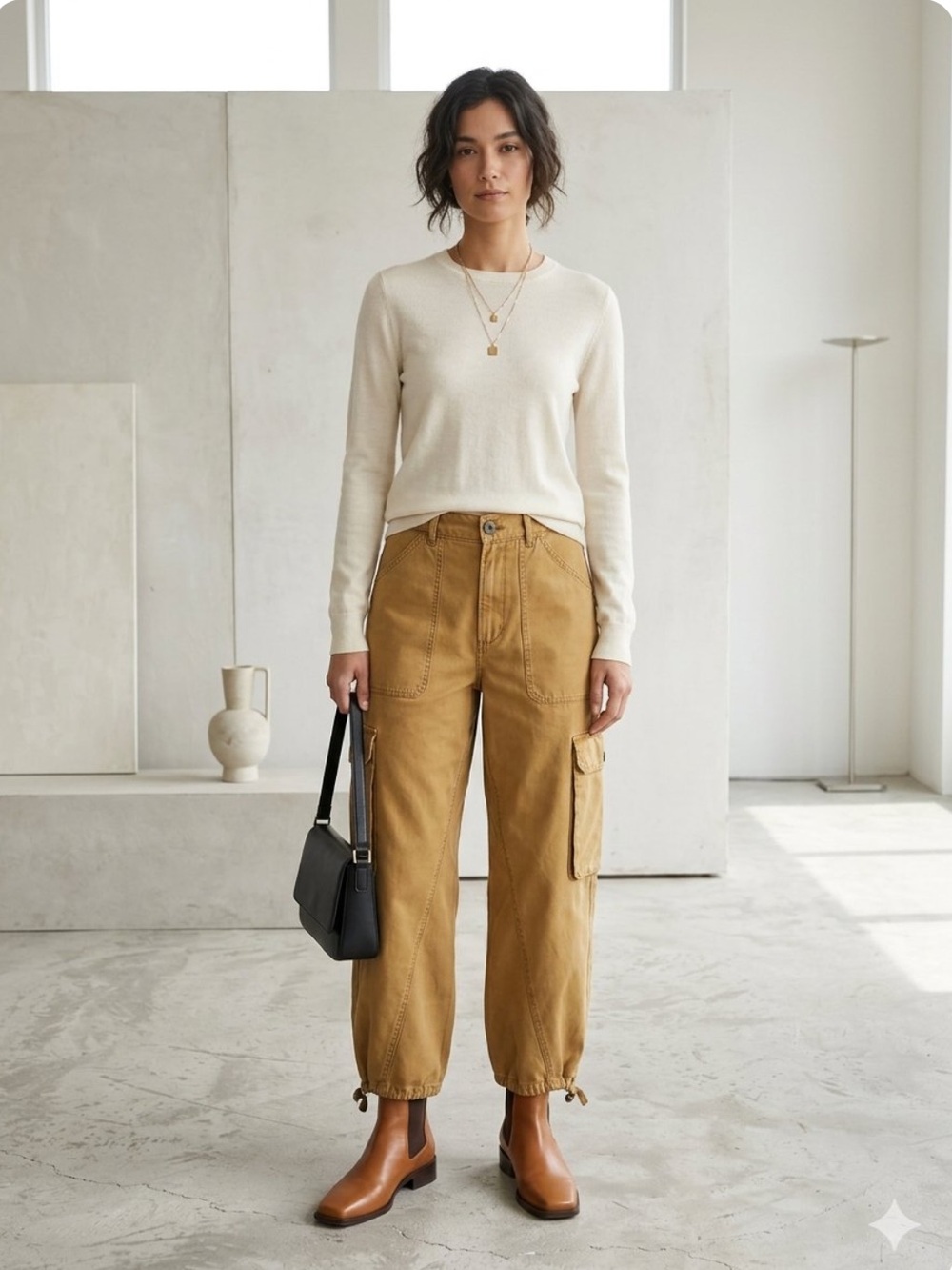 Citizens Of Humanity Camel Wide-Leg Cargo Trousers
